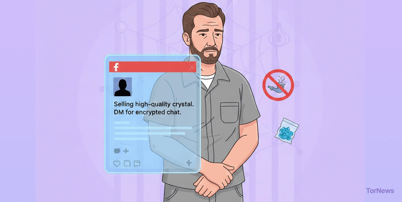 Dark Web Drug Dealer Sentenced to 8 Years for Selling Meth on Facebook