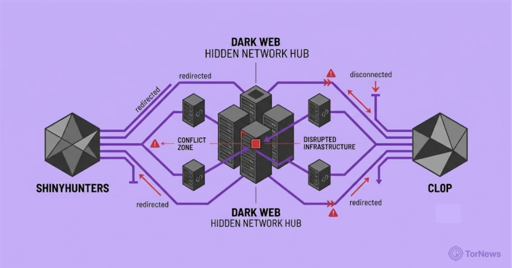 ShinyHunters Hijacks Rival Ransomware Group cl0P’s Dark Web Leak Site