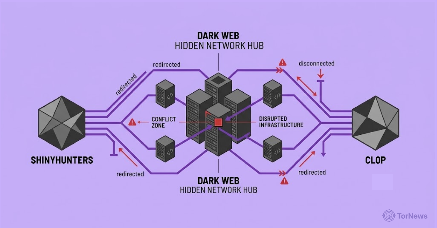 ShinyHunters Hijacks Rival Ransomware Group cl0P’s Dark Web Leak Site